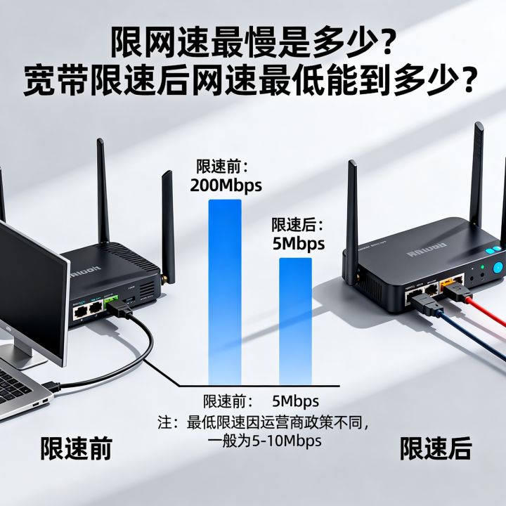 限网速最慢是多少，宽带限速后网速最低能到多少？