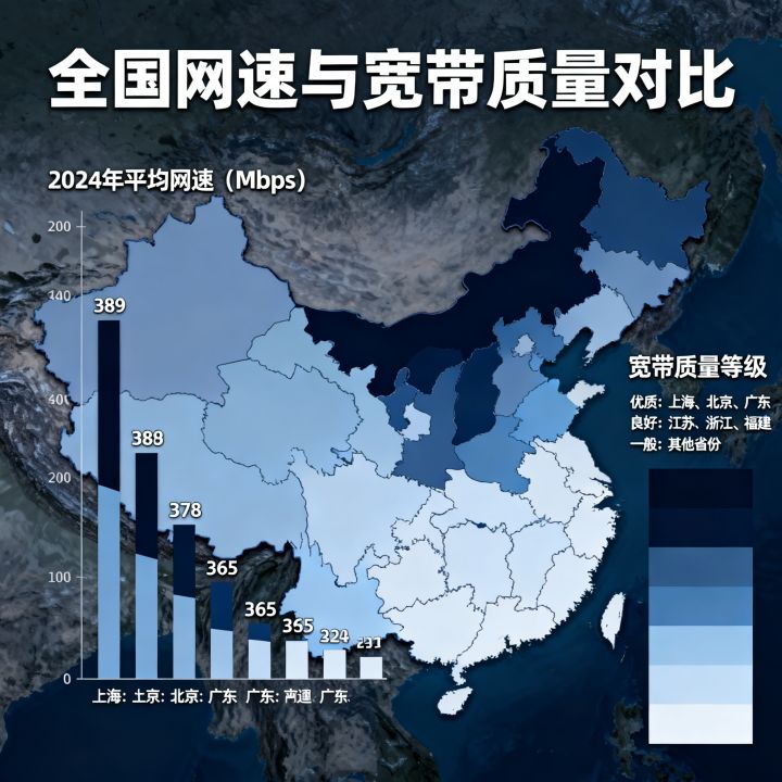全国各地网速哪里最快？哪个省宽带质量好
