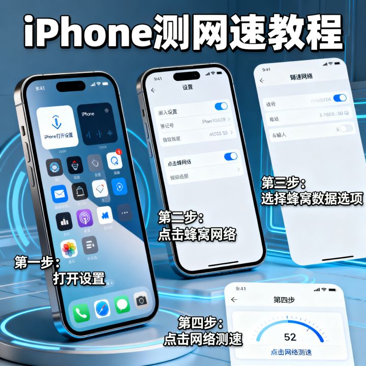 苹果手机怎么测网速，iPhone自带测速功能在哪里？