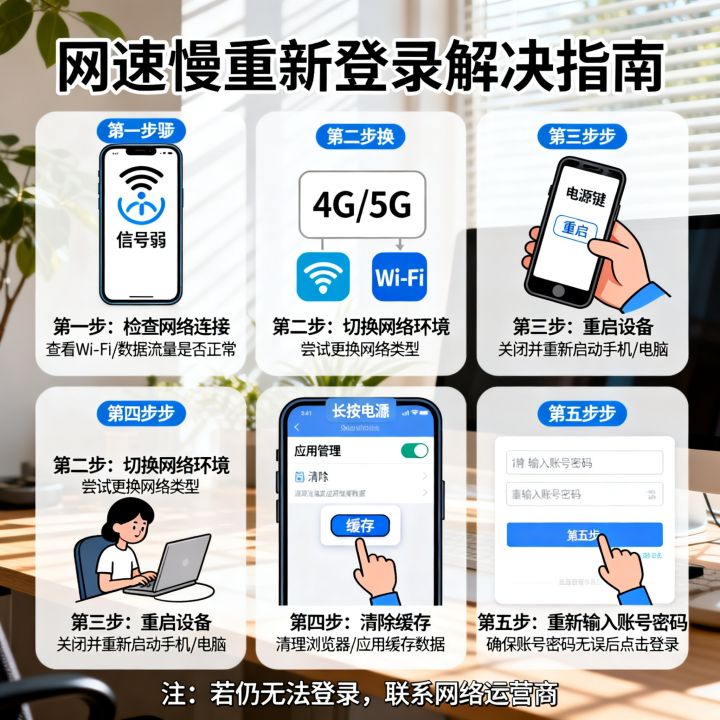 网速不给力怎么重新登录，网速慢重新登录怎么办