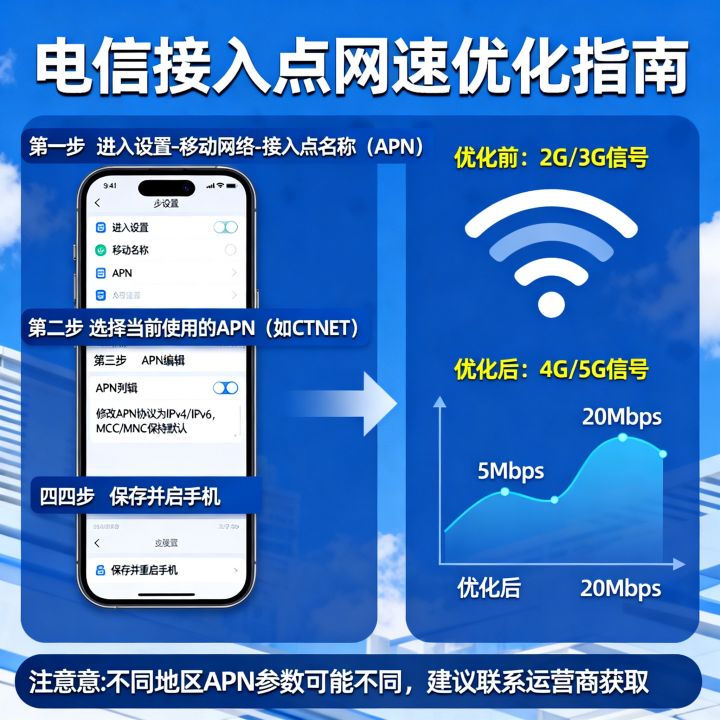 电信接入点网速不给力怎么办？如何优化APN设置