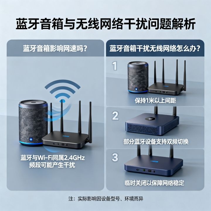 蓝牙音箱影响网速吗，蓝牙音箱干扰无线网络怎么办