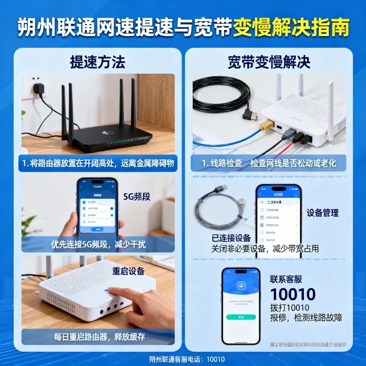 朔州联通网速提速方法有哪些，宽带变慢怎么解决？