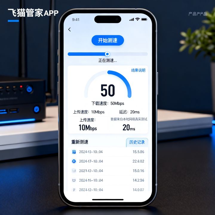 飞猫管家如何测网速，测速结果准确吗怎么查看