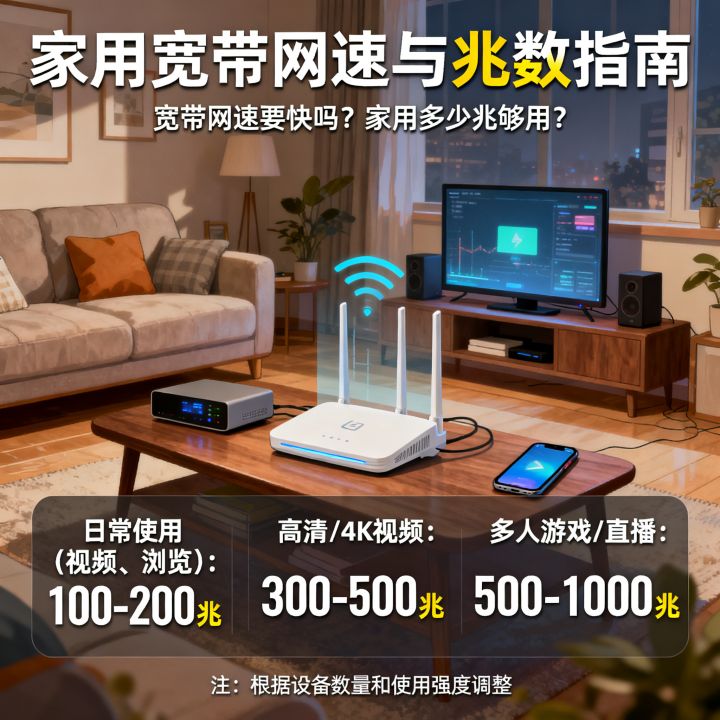 宽带网速要快吗，家用宽带多少兆够用？
