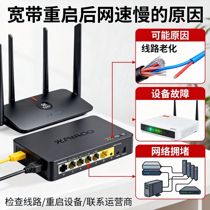 宽带重启网速很慢了,为什么重启宽带后网速还是很慢? 宽带重启网速很慢了,为什么重启宽带后网速还是很慢?