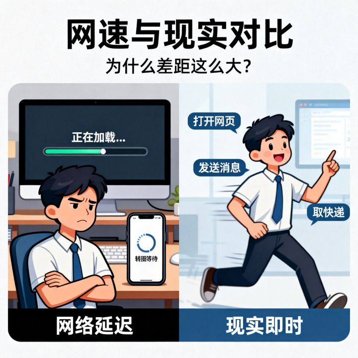 网速和现实对比搞笑吗，为什么网速和现实差距这么大？