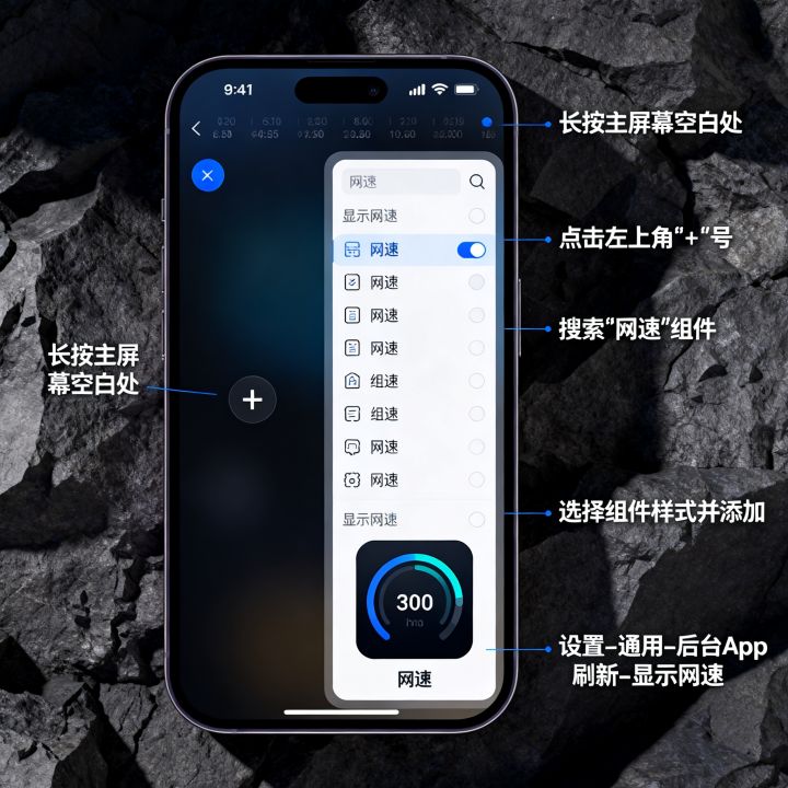iOS14网速组件怎么添加？手机网速显示在哪里设置