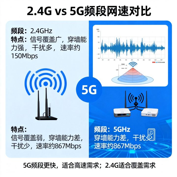 wifiap频段哪个网速好，2.4G和5G频段哪个更快