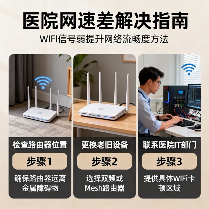 医院网速差怎么解决？WiFi信号弱，如何提升网络流畅度？