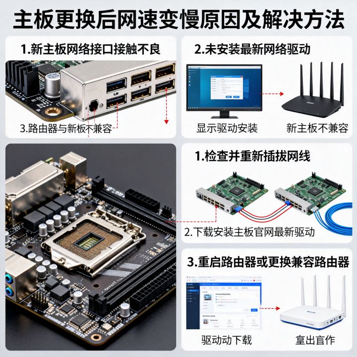 主板换了网速慢怎么回事，换主板后网速变慢如何解决