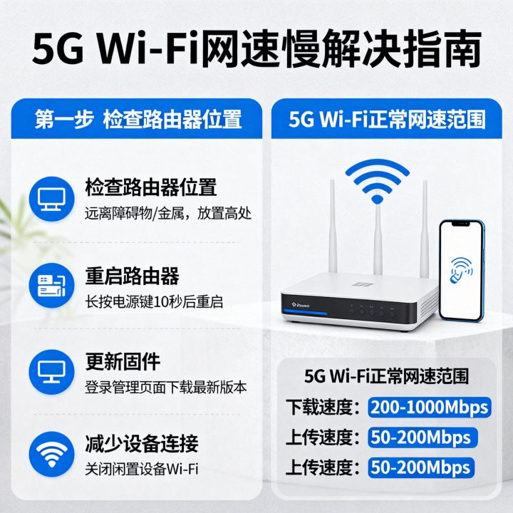 5G Wi-Fi网速慢怎么解决？5g wifi网速多少算正常