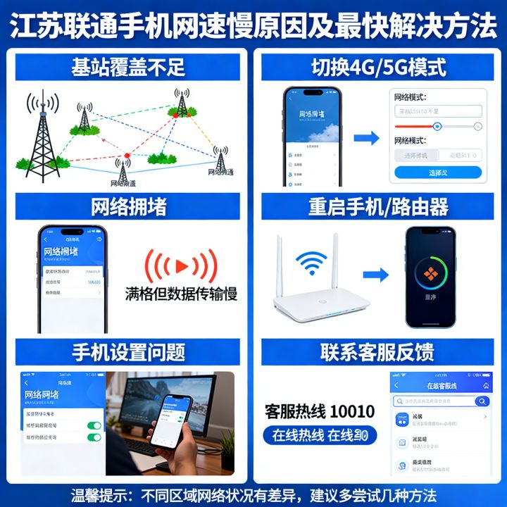 江苏联通手机网速为什么这么慢，怎么解决最快