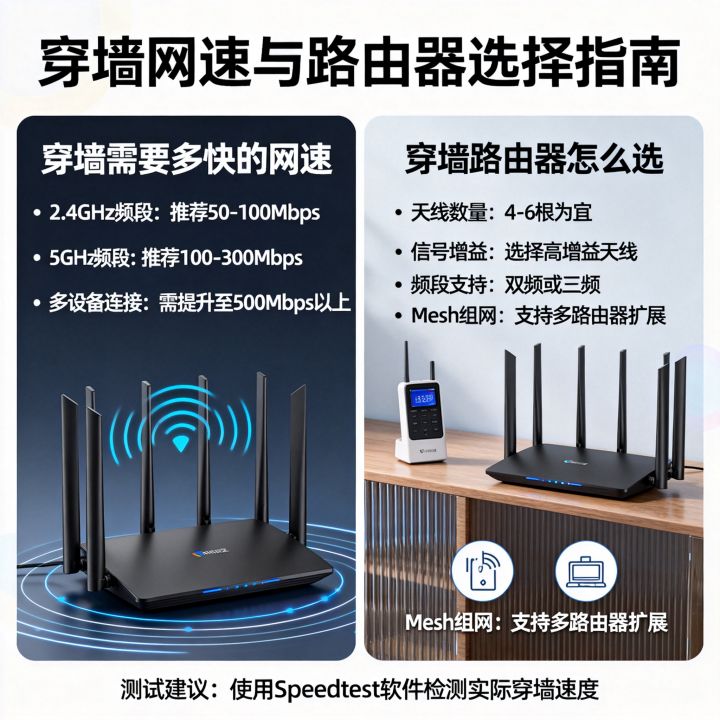穿墙需要多快的网速，穿墙路由器怎么选