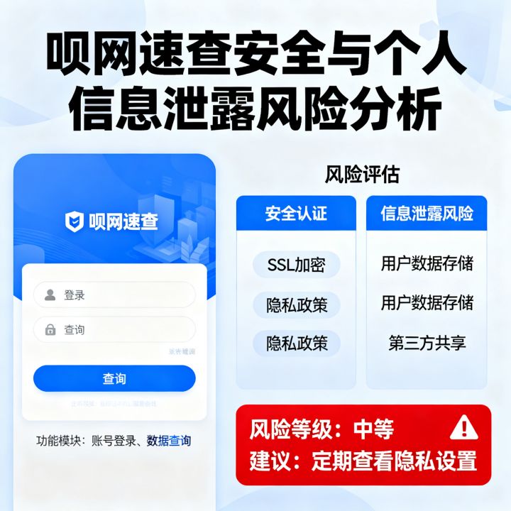 呗网速查安全吗？个人信息泄露风险高吗？