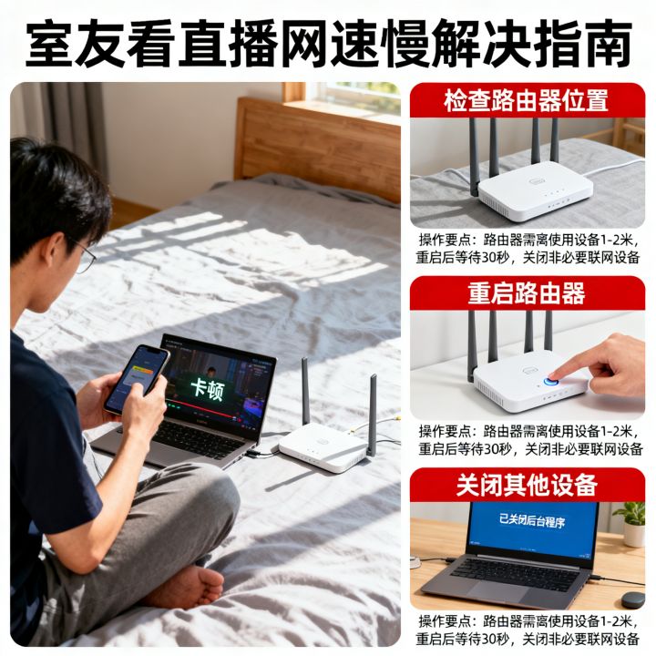 室友看直播没网速怎么办，网速慢卡顿如何解决