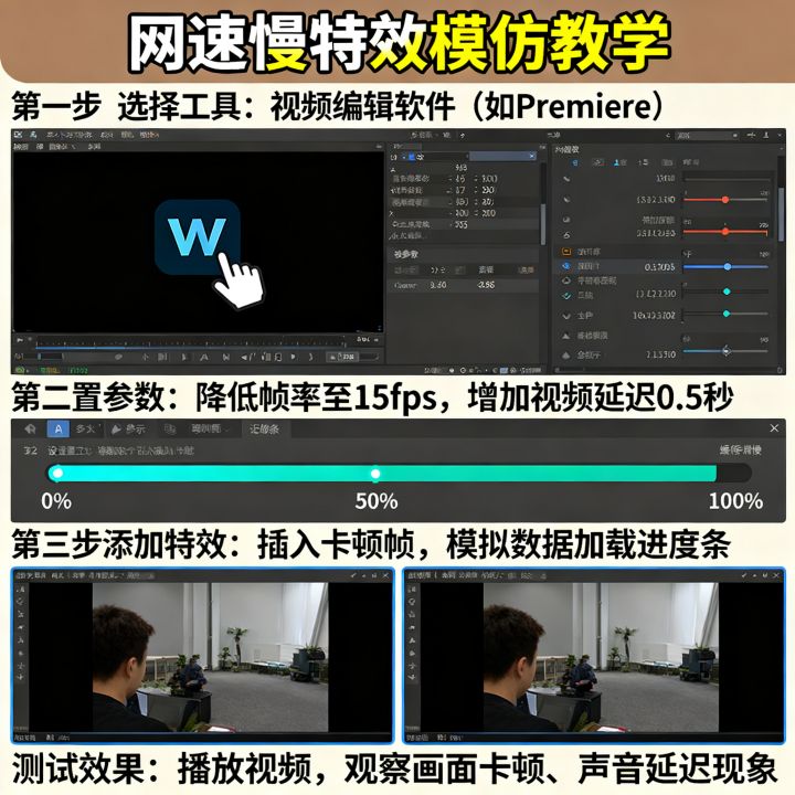 网速模仿秀教学怎么做？网速慢特效如何模仿视频教程