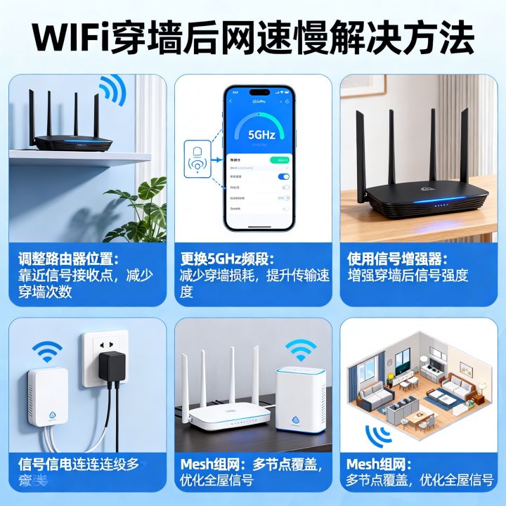 wifi网速慢穿墙怎么办，wifi穿墙后网速慢怎么解决？