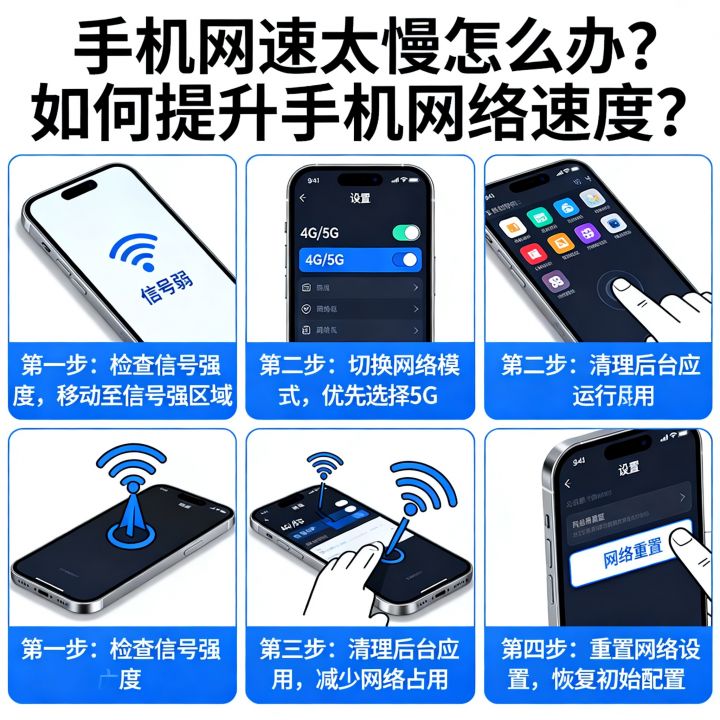 手机网速太慢怎么办，如何提升手机网络速度？