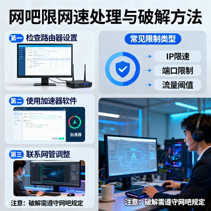 网吧限网速怎么处理，网速被限制破解方法
