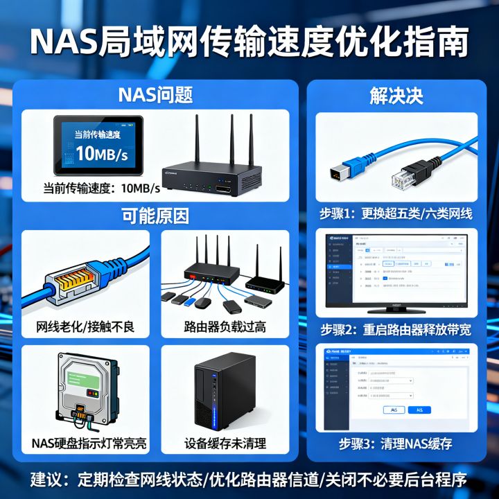 网络储存器网速突然变慢怎么回事，如何提升NAS局域网传输速度？
