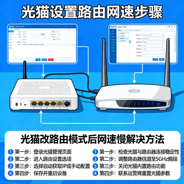 光猫设置路由网速怎么设置，光猫改路由模式后网速慢怎么办？