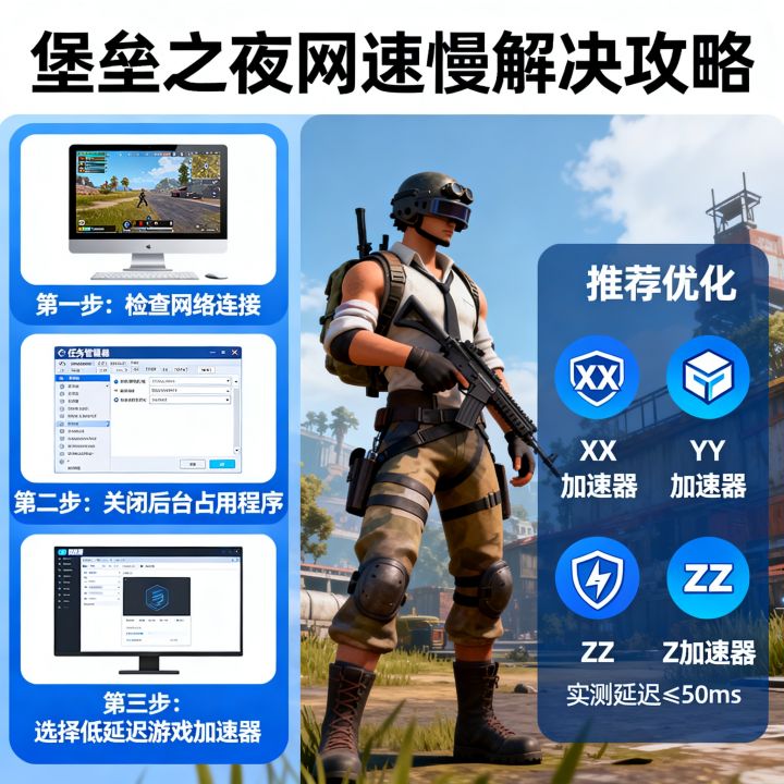 堡垒之夜网速慢怎么办，用什么游戏加速器不掉线？