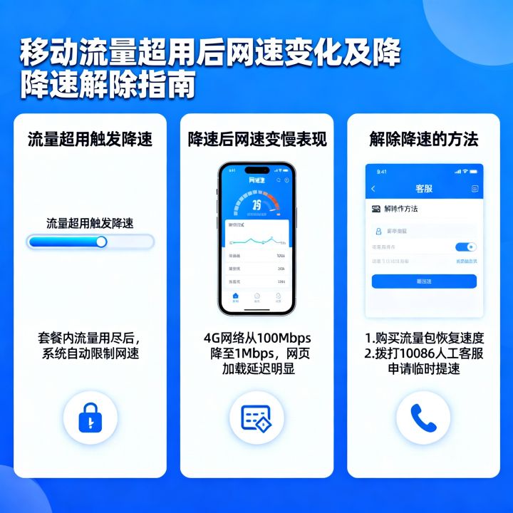 移动流量用超后网速会变慢吗，移动降速怎么解除