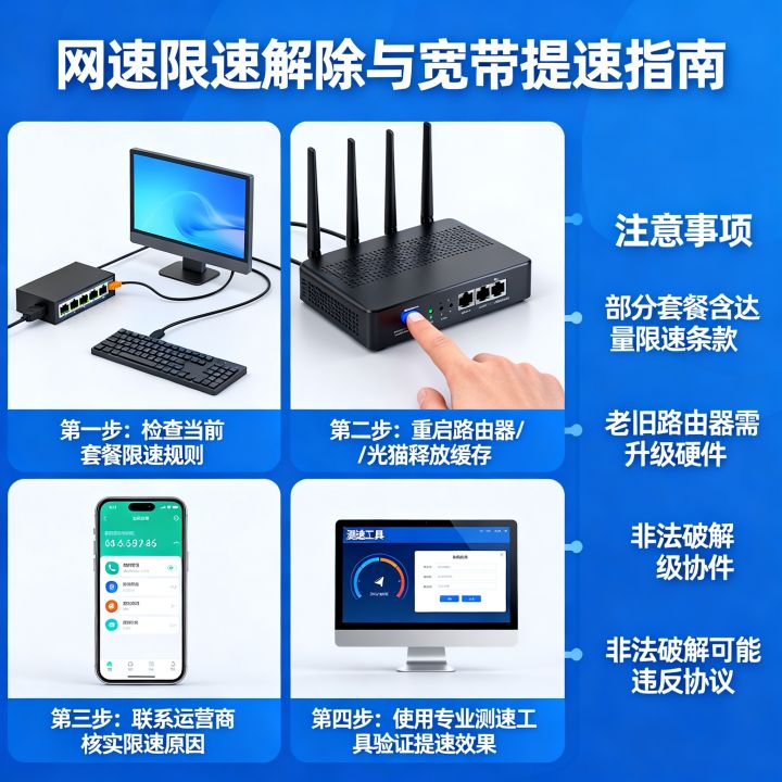 网速被限速怎么解除，宽带速度被限制如何破解提升网速？