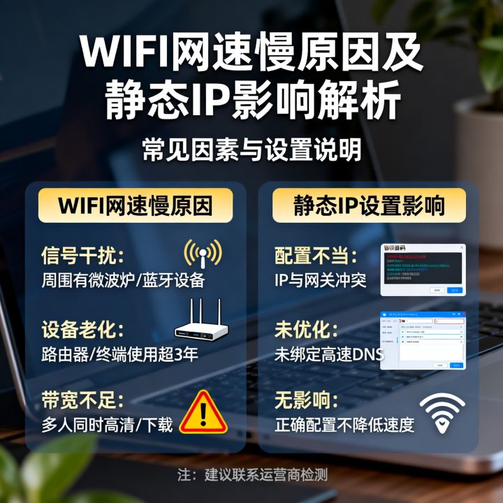WiFi网速慢是什么原因？静态IP设置会影响网速吗？
