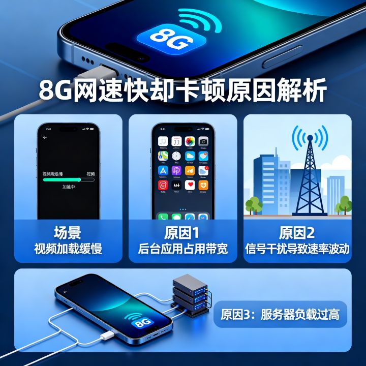 8G网速到底快不快，为什么手机显示8G网速却还是卡？