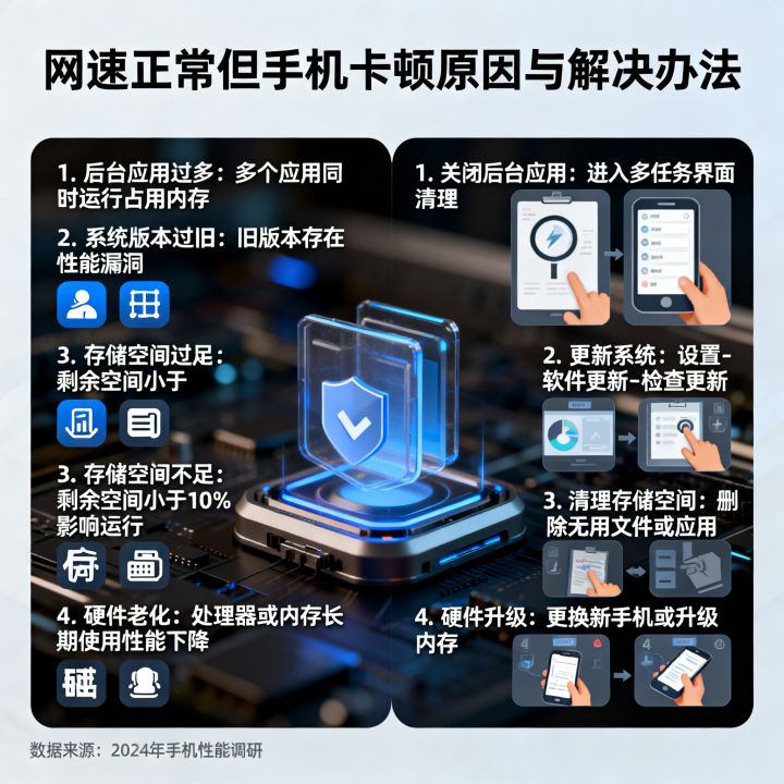 网速没有问题为什么手机卡，手机网速正常但卡顿怎么办