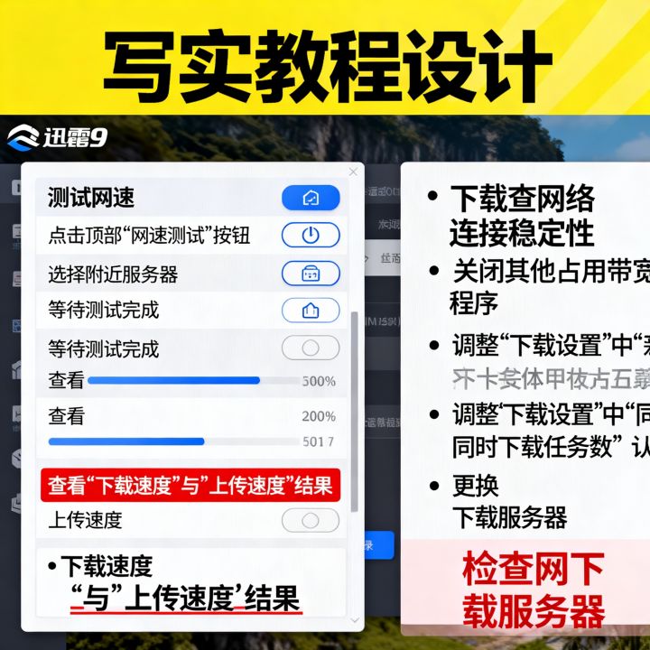 迅雷9怎么测试网速，下载速度慢怎么办