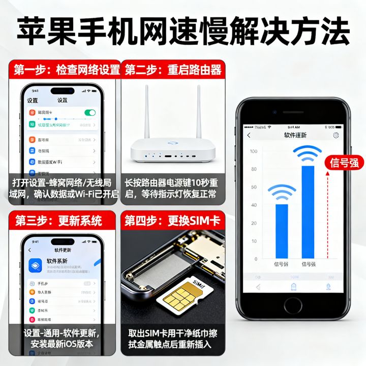 苹果怎么让网速变快，苹果手机网速慢怎么解决？