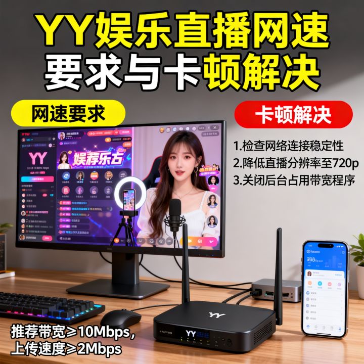 YY娱乐直播网速要求高吗？直播卡顿怎么解决？
