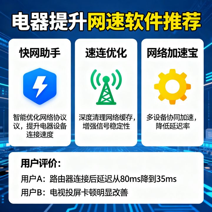 哪款软件能提升电器网速？电器提升网速的软件哪个好