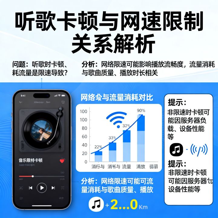 听歌为什么限制网速，音乐播放卡顿耗流量是限速吗？