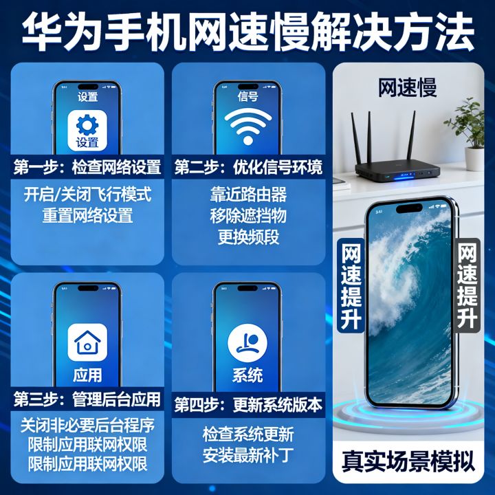 华为手机网速慢怎么办？华为网速提升的方法有哪些