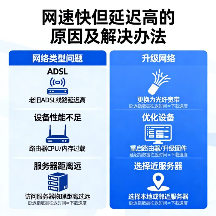 网速很快但延迟高怎么回事？宽带延迟高的原因及解决办法
