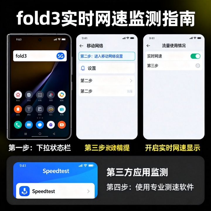 fold3实时网速怎么看？fold3网速实时监测方法，如何准确查看？