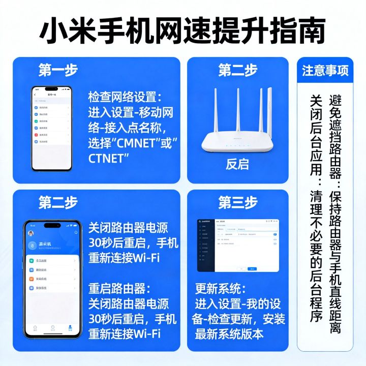怎么让小米网速快些，小米手机网速慢怎么提升？