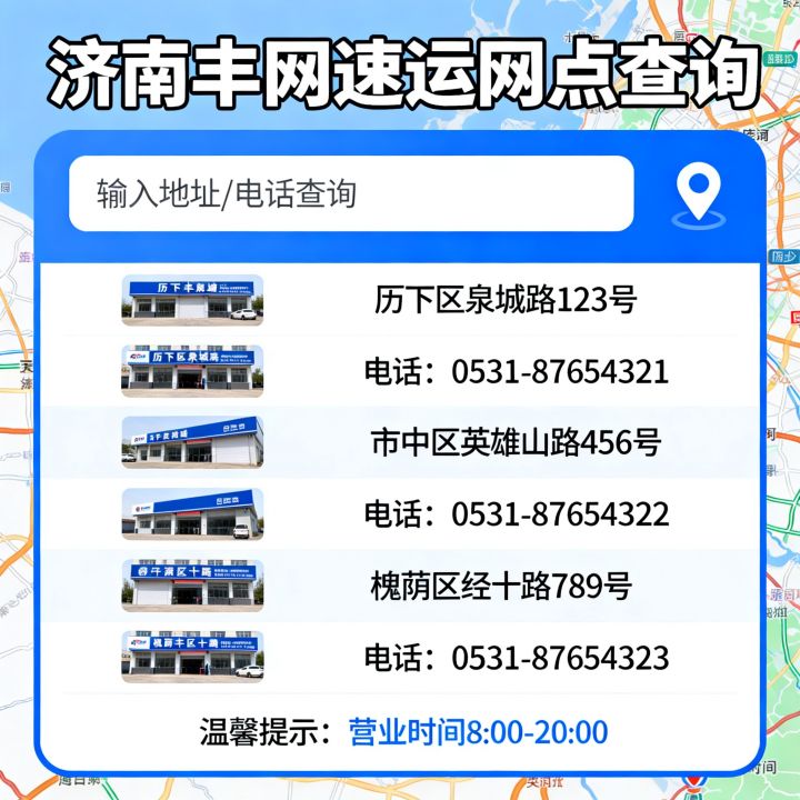 济南丰网速运网点在哪？地址电话，济南丰网速运网点查询