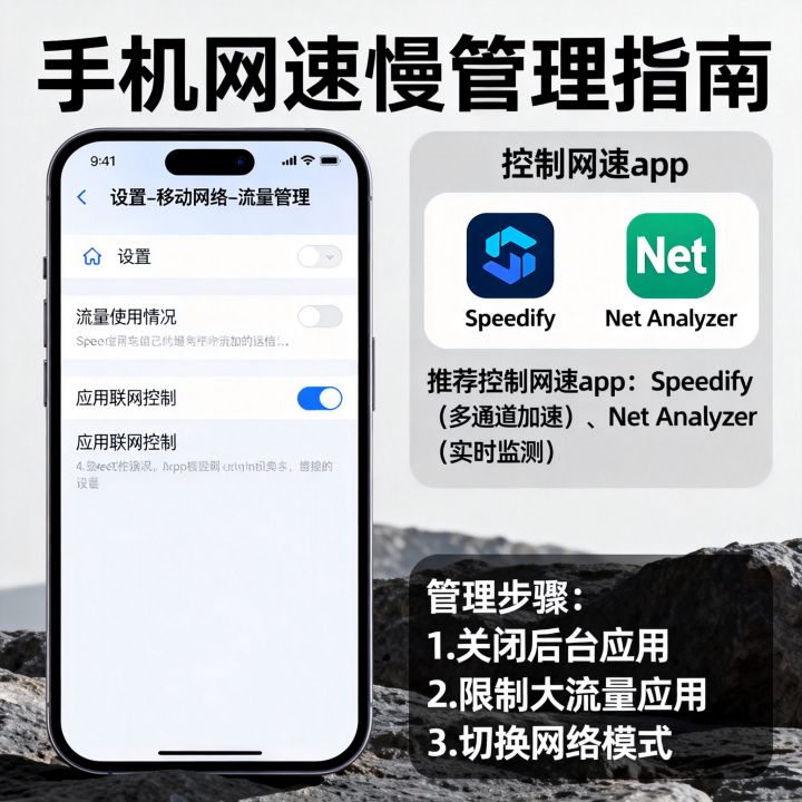 手机网速慢怎么管理？哪个app可以控制网速？