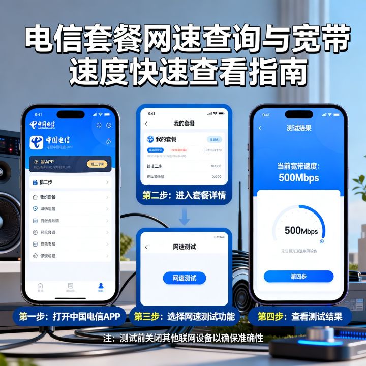 怎样查询电信套餐网速，如何快速查看宽带速度？