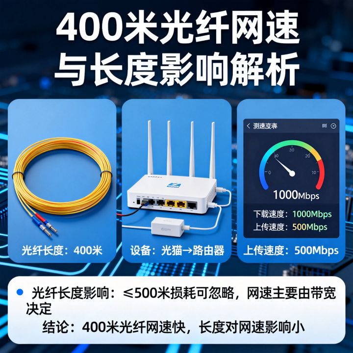 400米光纤网速快不快，光纤长度影响网速大不大？