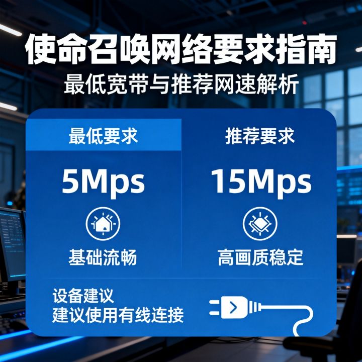 使命召唤需要多少网速，玩使命召唤最低宽带要求多少