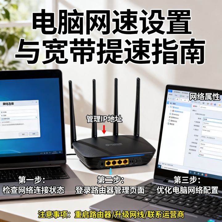 电脑网速怎么设，网速太慢怎么提升宽带速度？