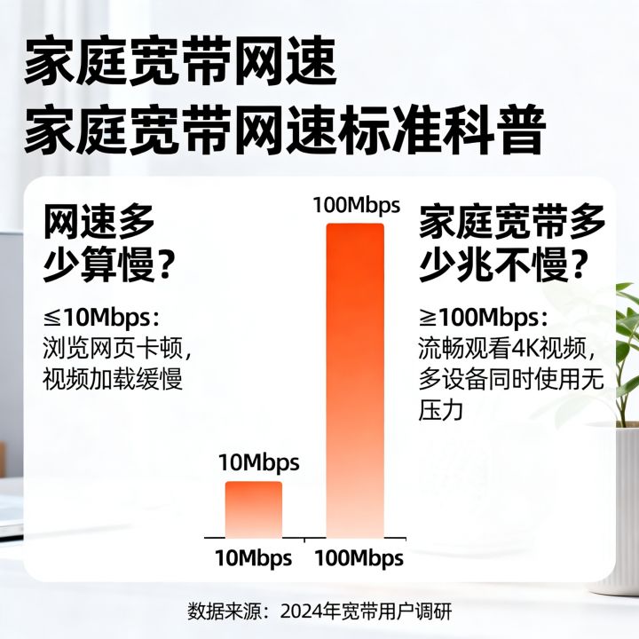 网速多少算慢mbps，家庭宽带多少兆才算不慢？