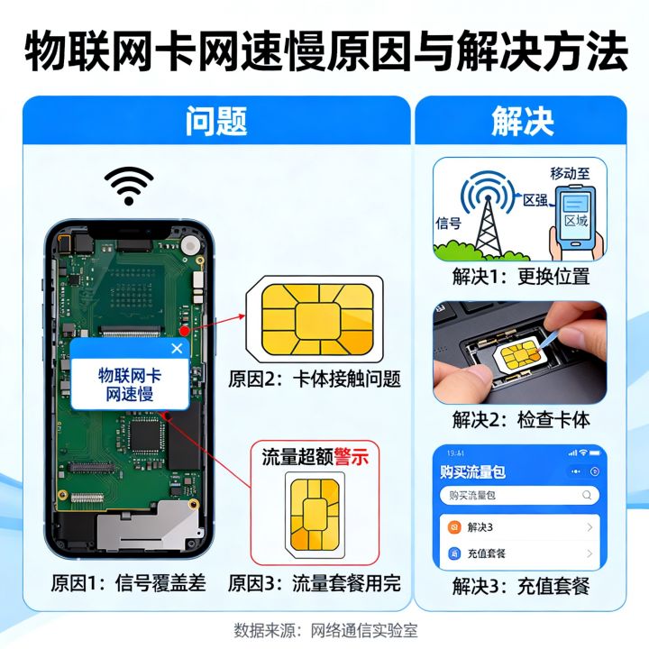 物联网卡提示网速慢是怎么回事，物联网卡网速慢怎么解决