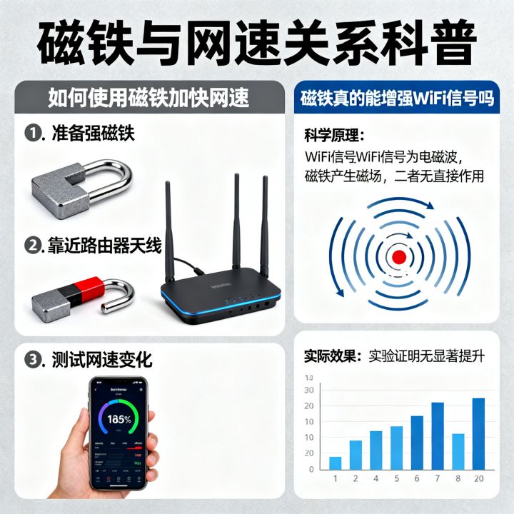 如何使用磁铁加快网速？磁铁真的能增强WiFi信号吗？